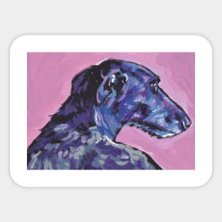 Scottish DeerHound Bright colorful pop dog art Sticker